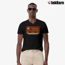 Men’s You Are Now Leaving Fear And Loathing V-Neck Tee in black | Sharp, Breathable, Everyday Staple