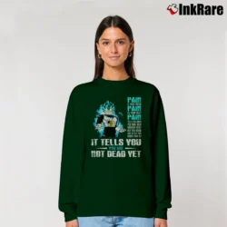Women’s You're Not Dead Yet Vegeta Super Saiyan Blue Relaxed Sweatshirt in forest green | Soft, Laid-Back Vibe