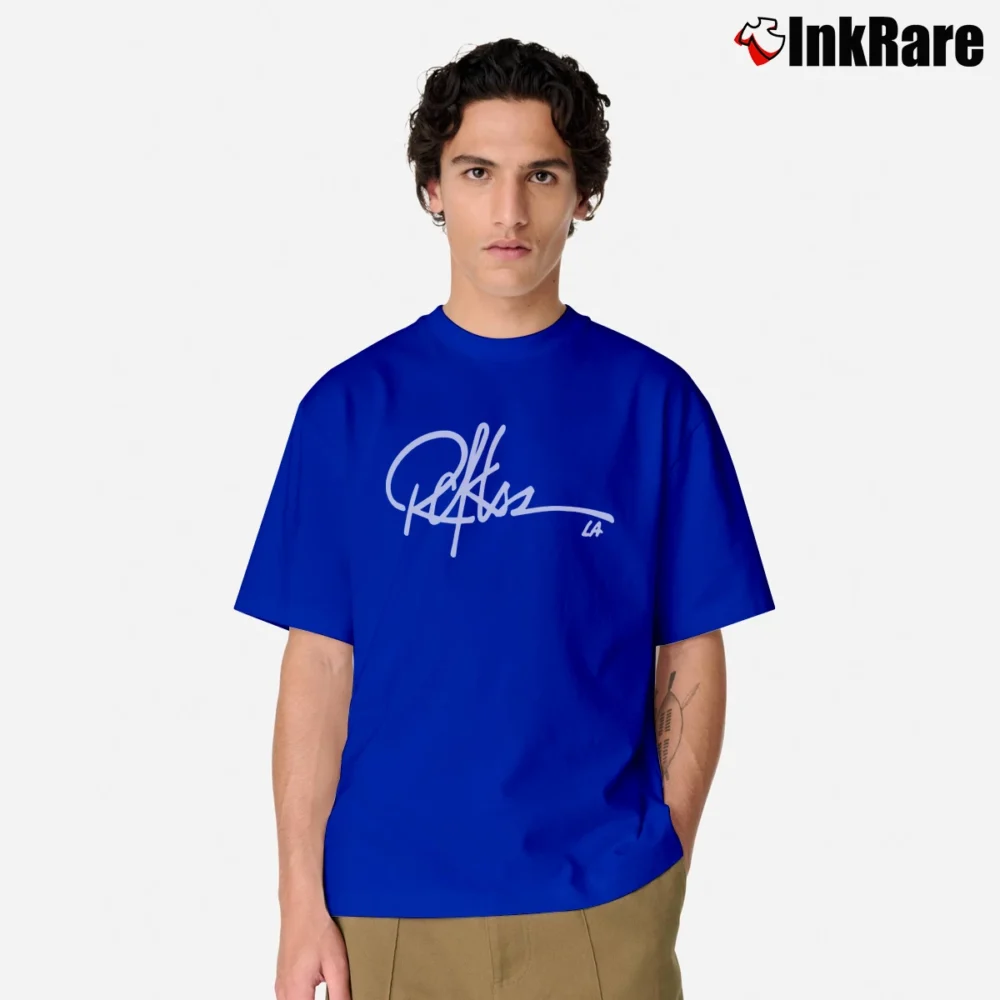 Men’s Young And Reckless Signature White Graphic Classic T-Shirt in royal blue | Soft, Breathable Everyday Wear