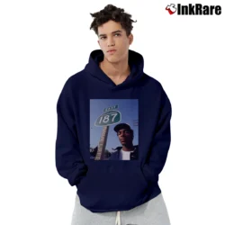 Men’s Young Snoop Dogg California 187 Hip Hop Rap Icon Pullover Hoodie in navy | Cozy, Durable, Modern Fit
