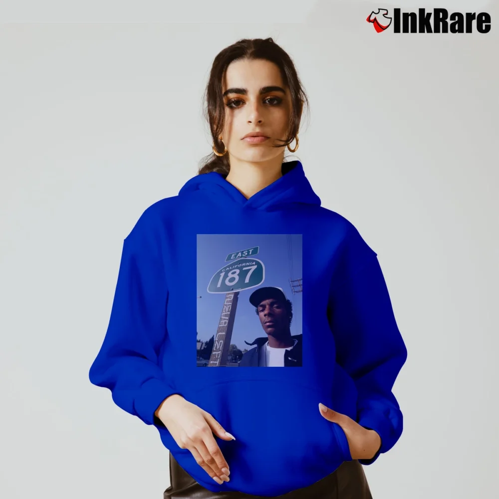 Women’s Young Snoop Dogg California 187 Hip Hop Rap Icon Cozy Hoodie in royal blue | Warm, Structured, Stylish
