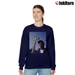 Women’s Young Snoop Dogg California 187 Hip Hop Rap Icon Relaxed Sweatshirt in navy | Soft, Laid-Back Vibe