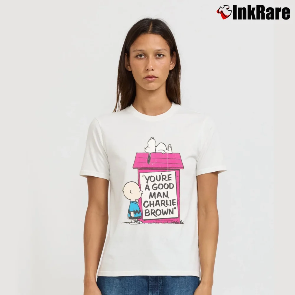 Women’s Youre A Good Man Charlie Brown T-Shirt in white | Soft, Flattering Fit