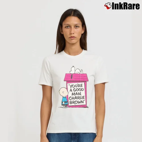 Youre A Good Man Charlie Brown Women’s Tee in white – Effortless Style Women’s Youre A Good Man Charlie Brown T-Shirt in white | Soft, Flattering Fit