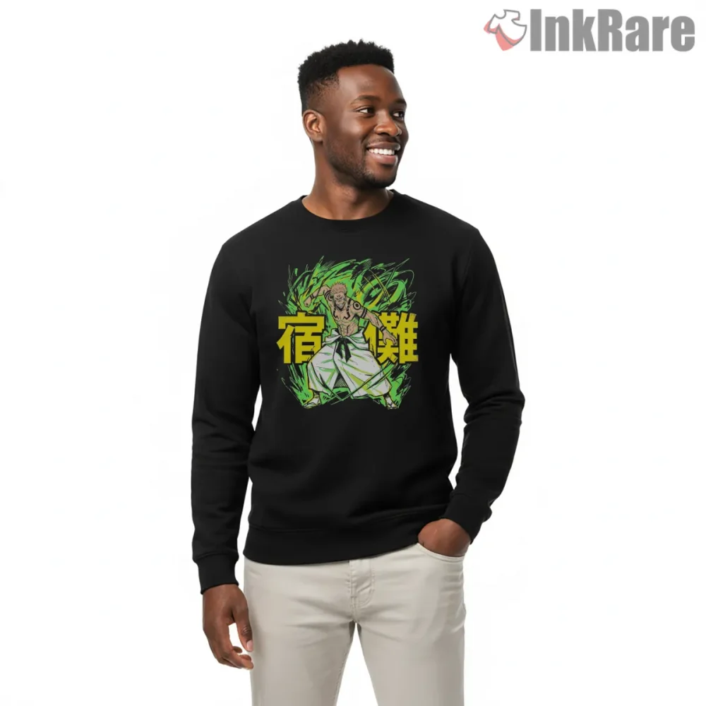 Yuji Itadori Green Aura Action Burst Anime Shirt on graphic shirt for men graphic tee