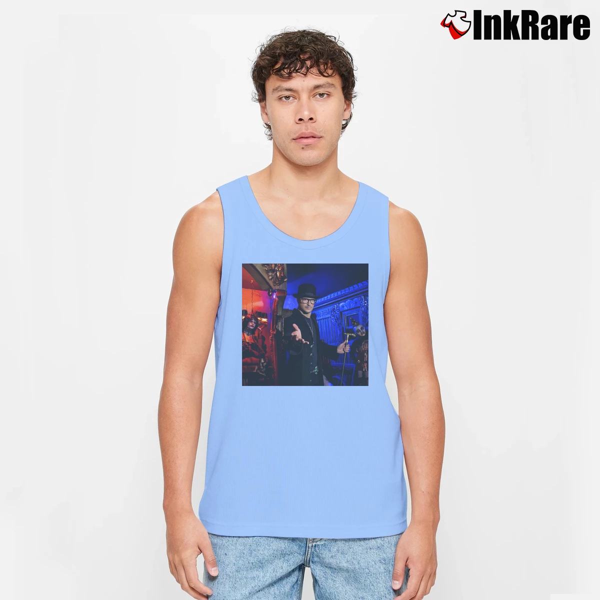 Men’s Zak Bagans Tank Top in light blue | Breathable, Active-Friendly Design