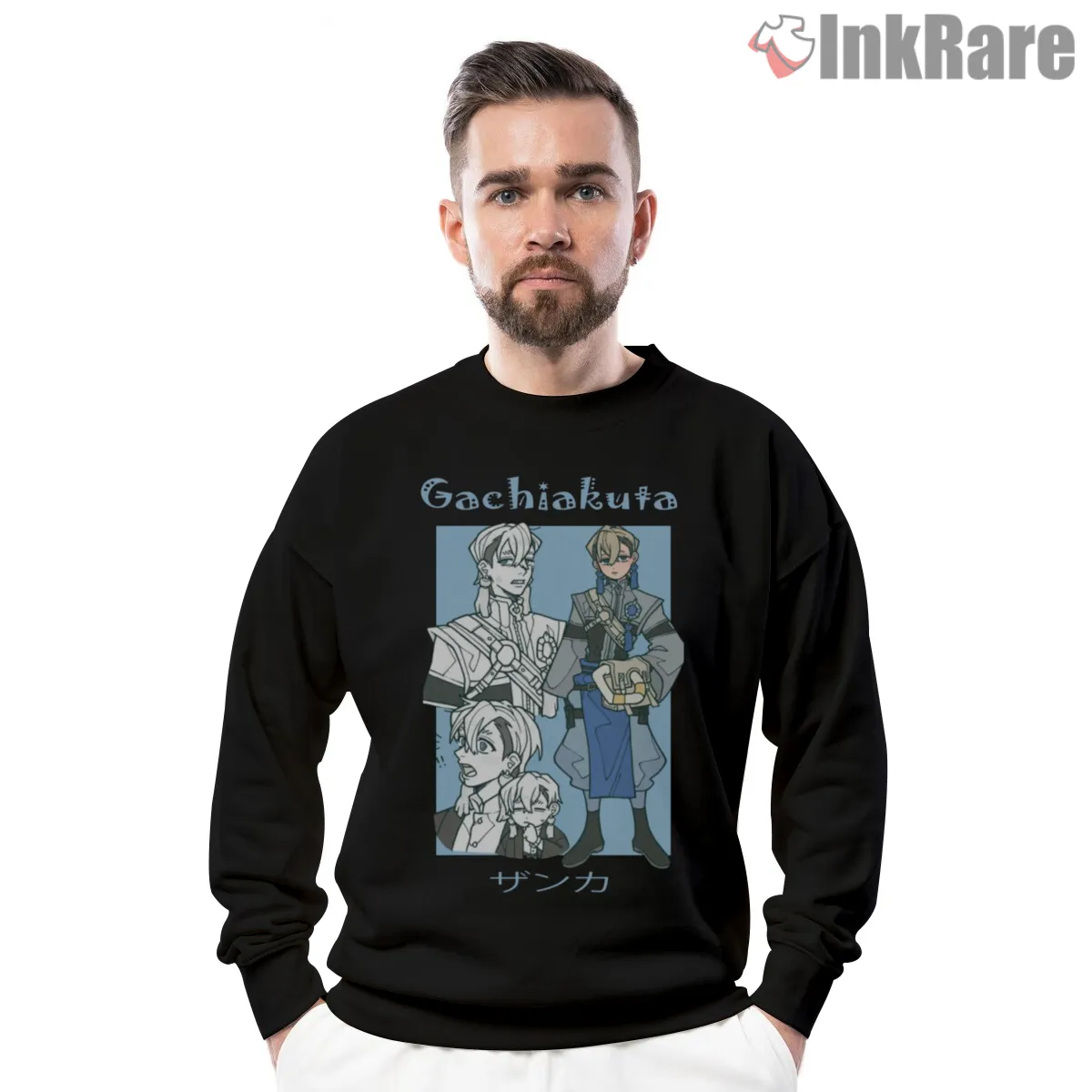 Zanka Character Panel Blue Tone Anime Shirt on graphic shirt for men graphic tee