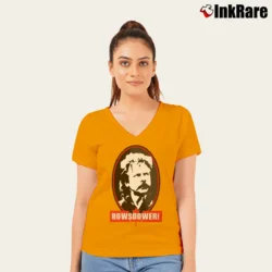Women’s Zap Rowsdower V-Neck Tee in orange | Chic Neckline, Soft Texture