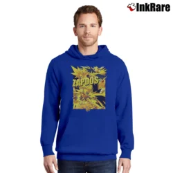 Men’s Zapdos Pokemon Retro Custom Graphic Pullover Hoodie in royal blue | Cozy, Durable, Modern Fit
