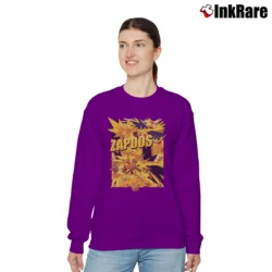 Women’s Zapdos Pokemon Retro Custom Graphic Relaxed Sweatshirt in purple | Soft, Laid-Back Vibe
