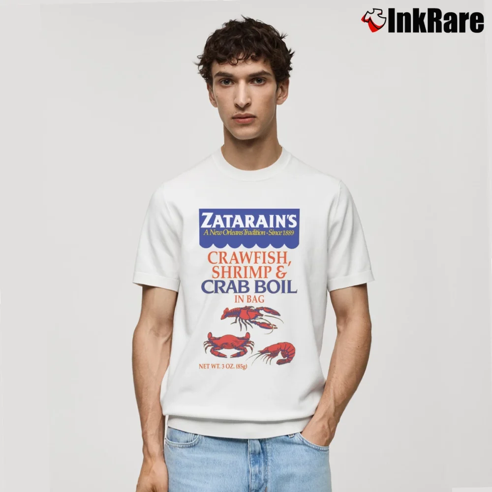 Men’s Zatarain's Seafood Seasoning Box Classic T-Shirt in white | Soft, Breathable Everyday Wear