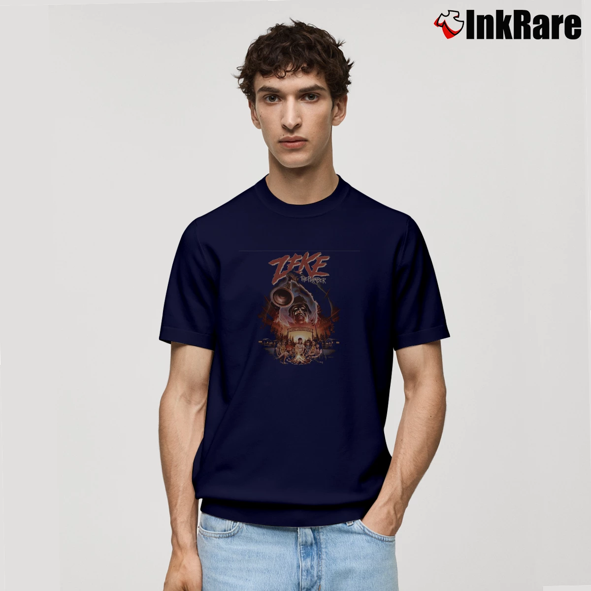 Zeke The Plumber Retro Horror Men’s Classic Tee in navy – Premium Comfort Men’s Zeke The Plumber Retro Horror Classic T-Shirt in navy | Soft, Breathable Everyday Wear