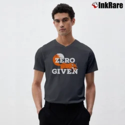Men’s Zero Fox Given Funny Internet Meme V-Neck Tee in charcoal | Sharp, Breathable, Everyday Staple