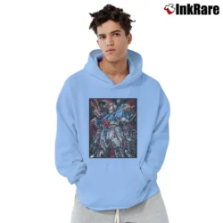 Men’s Zeta Gundam 1970 Pullover Hoodie in light blue | Cozy, Durable, Modern Fit