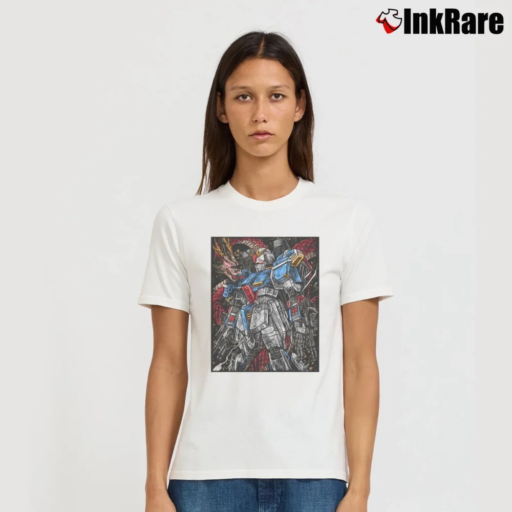 Women’s Zeta Gundam 1970 Signature T-Shirt in white | Soft, Flattering Fit