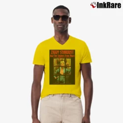 Men’s Ziggy Stardust Print Music Art V-Neck Tee in yellow | Sharp, Breathable, Everyday Staple