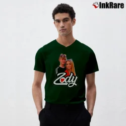 Men’s Zody Supporter V-Neck Tee in forest green | Sharp, Breathable, Everyday Staple