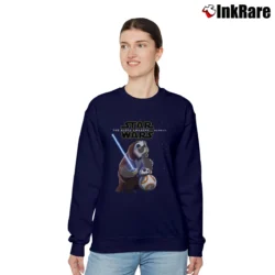 Women’s Zootopia Sloth Awakens Star Wars Spoof Comedy Relaxed Sweatshirt in navy | Soft, Laid-Back Vibe