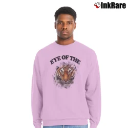 Men’s Zutter Eye Of The Tiger Graphic Crewneck Sweatshirt in light pink | Cozy Fabric, Clean Style